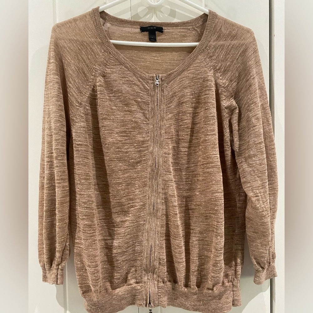 J. Crew zip cardigan